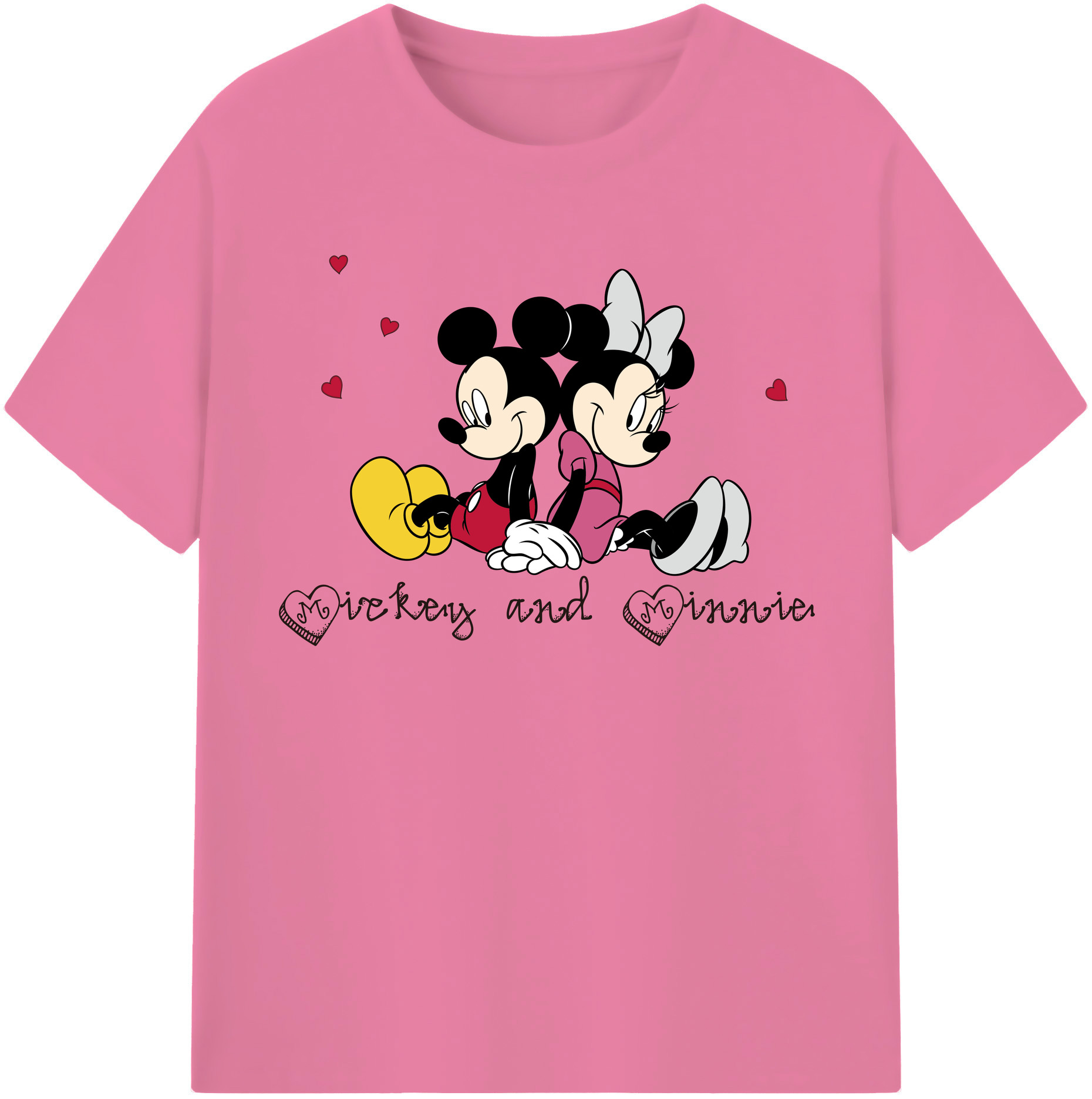 （画像用） ミッキーマウス Mickey Mouse 綿100％半袖Tシャツ（フロントプリント）